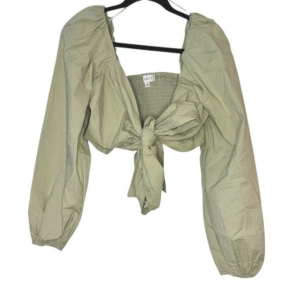 Mable – Flirt Alert Bow Top – Moss – S - Picture 2 of 6